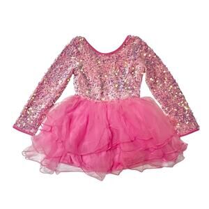 Love & Grow Sparkle in Pink Sequin Tulle Party Dress Size 4